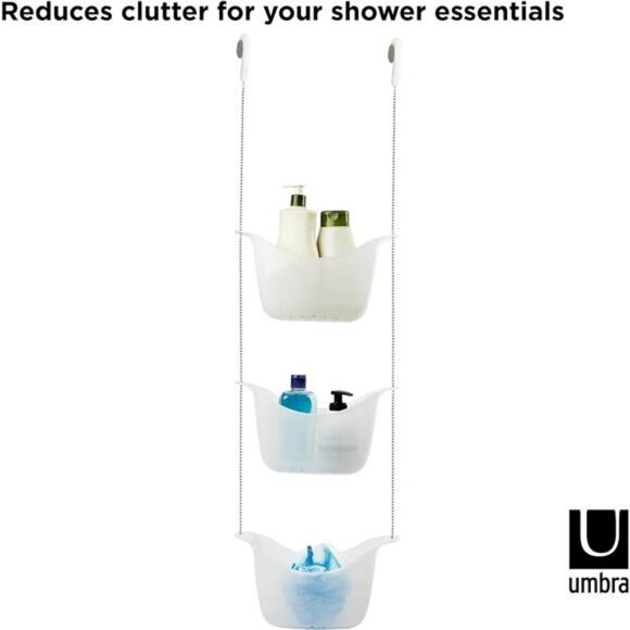 Hanging Shower Caddy Bathroom Organizer with Baskets for Shampoo and Accessories - Picture 6 of 8
